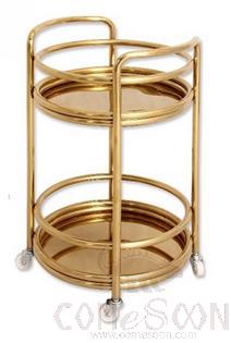 Round Service Cart, Ss201. 36*74cm