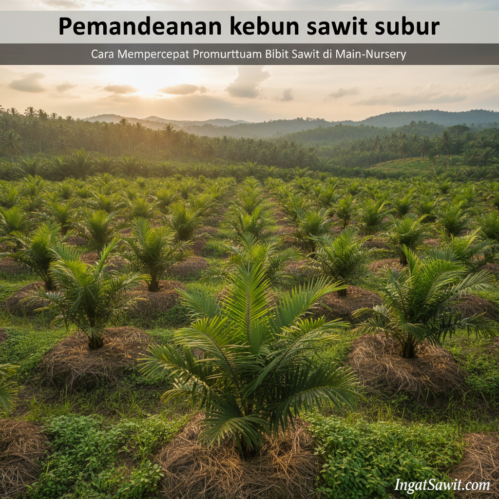 Cara Mempercepat Pertumbuhan Bibit Sawit di Main-Nursery