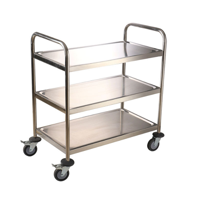 Stainless Steel Three Storey Dining Car, 850*510*930mm, Thickened Version