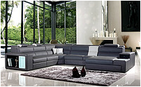 European Modern Corner Leather Living Room Sofa
