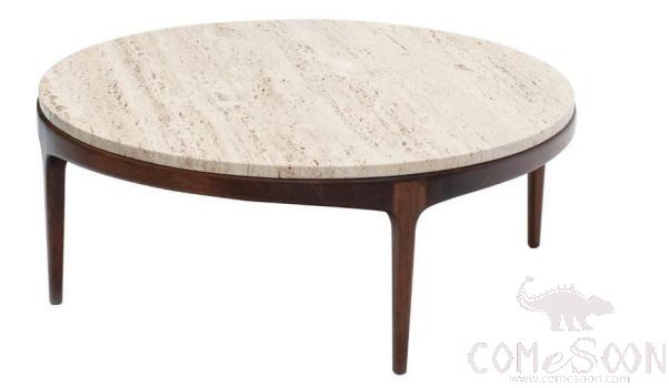 Danish Travertine Coffee Table