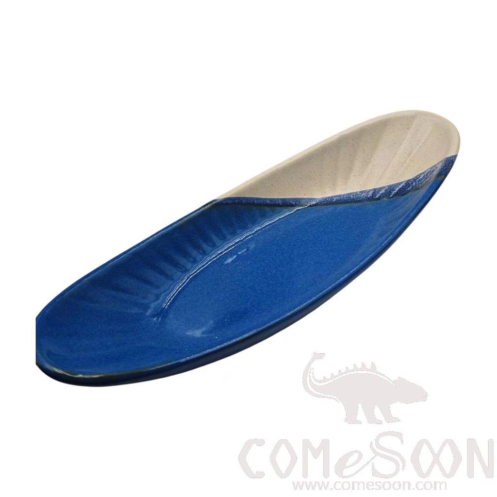 Blue White Series 12" Boat Shape Plate