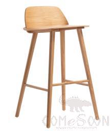 Chair, White Oak+ Curved Wood Seat (Birch Core, White Oak Skin), 410 * 420 * 800 mm