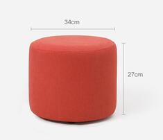 Funky Colourful Poufs Seats, Φ34*H27cm, Coral Red