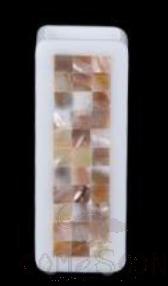 W3-White Bright Flower Shell Double-Sided Vase, Resin+ Shell, 55*55* 140 mm product image