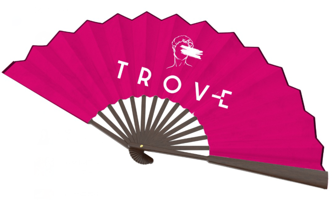 Hand Paper Fan Customized 8" Cloth Bamboo(Moq=1000)