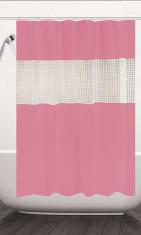 Stitched Shower Curtain-Light Pink, Peeva, L180* W200cm
