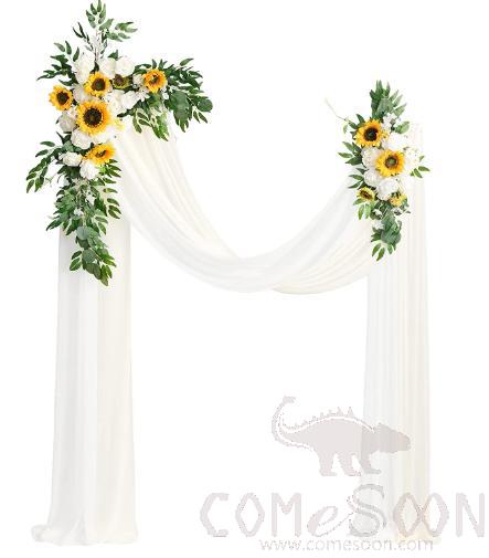 Wedding Arch Floral Set of 4, Sunflower