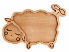 Kids Sheep Wood Tray 27cm