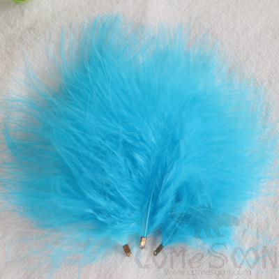 Full Velvet Turkey Feathers with Clip Fasteners, Ø10-12 cm