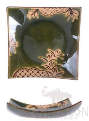 Weave Pineapple Flower Bent Feet Plate, 15.5*3.8cm