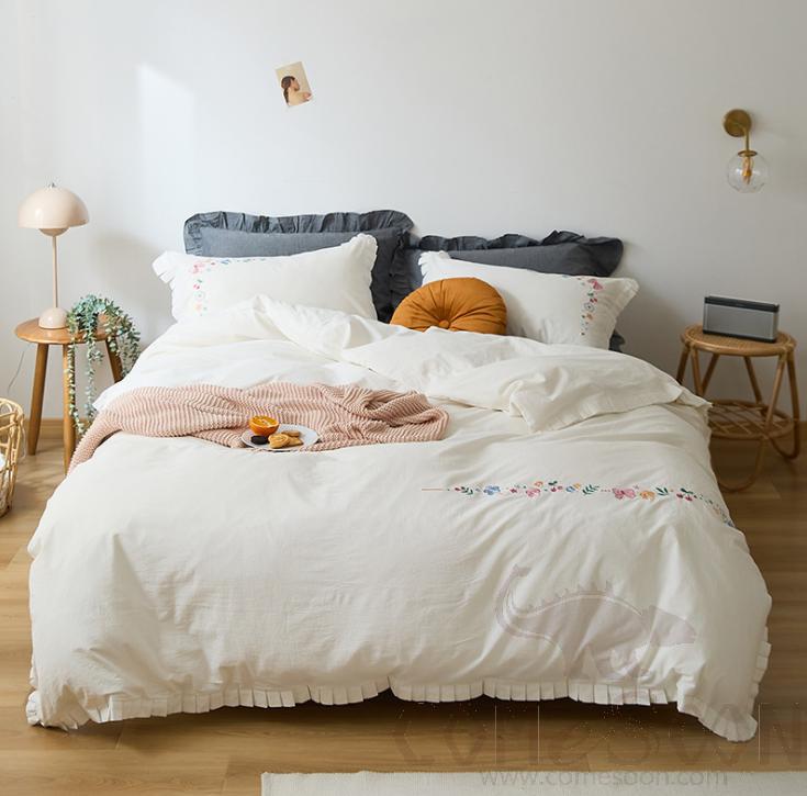 Bed Linens, Cotton, 4 Piece Set(for W150&180 cm Bed)