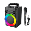 【PRO Bass】Speaker Bluetooth Portable bass karaoke Mini Wireless RGB Speaker outdor dengan baterai aktif FM TWS tombol kontrol efek