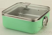 Naked Three-Layer Steel Chafing Pot, Green, 270*270*100mm