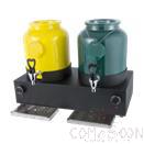 Electrically Heated Ceramic Milk Dispenser (Yellow/green), 6.5lx2, 260x385x435mm