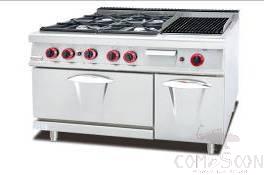 Ag900-Series Combination Furnace 4-Burner Gas Range& Lava Rock Grill with Gas Oven