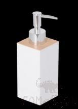 White Matte Lacquer Wood Particle Emulsion Bottle, Resin+ Shell, 60*60*120/174 mm product image