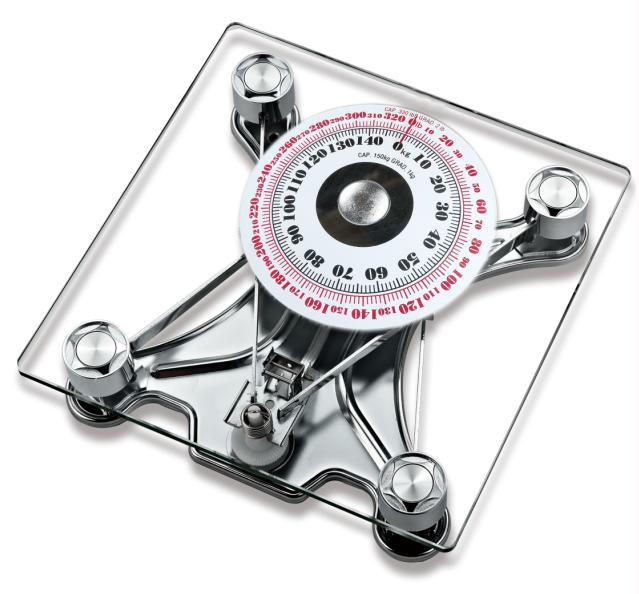 Square Glass Analogue Scale - 300*300*65mm - Hardened Hardware+ Tempered Glass
