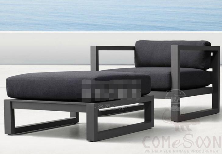Outdoor Metal Sofa, High Density Sponge, 75*75*70cm product image
