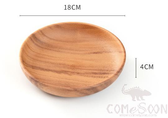 Wooden Plate Φ18*H4cm