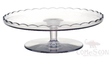 PC 14" Transparent High Foot Dining Cover Base