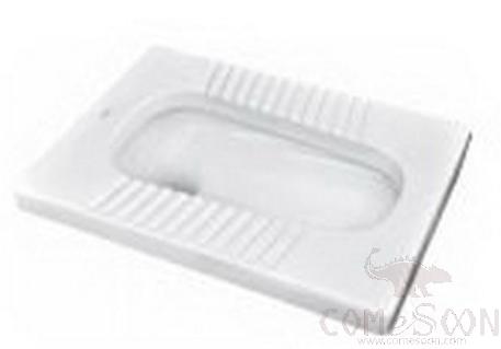 Square Squatting Toilet (Without Cistern) with Mechanical Flush Valve, Ceramic, L620*W456*H230mm, White, Grade a (American Standard)