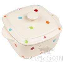 Square Steamed Egg Bowl with Lid, L13*W10.5*H8cm
