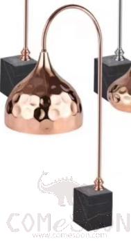 Small Square Rose Gold Marble Tabletop Heat Lamp, 270*645mm, 250w