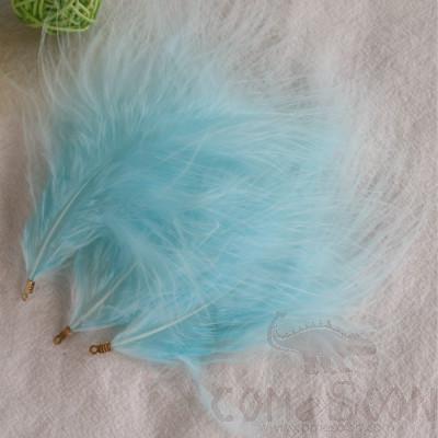 Full Velvet Turkey Feathers with Clip Fasteners, Ø10-12 cm