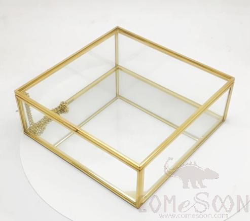 Glass Jewelry Box, 15*15*5.5cm