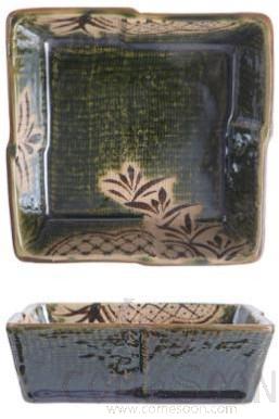 Weave Pineapple Flower Square Sauce Dish, 13*4cm