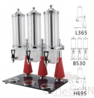Triple Juice Dispenser 3.6lx3 with Wooden Stand product image