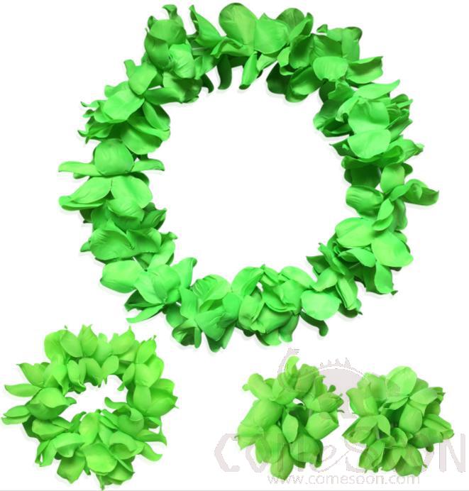 Hawaiian Wreath Set of Four, Green