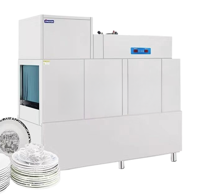 Conveyor Dishwasher with Dryer, 3 Phase 380-415v, 50kw, Water Consumption 270l/h, 1/2", 2000*780*1870mm