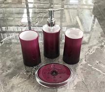 Round Horse Brush, PS, Wine Red, Ink 16.8* 16.8 Cm; Toothbrush Holder 6.8* 12.3 Cm; Facial Cleanser 6.8*12 Cm; Cotton Strip 13*2.5* 2.5 cm
