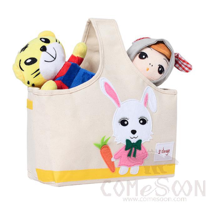 Linen Storage Basket-33*33*33cm, Waterproof Coating Canvas Linen+ Mdf Insert