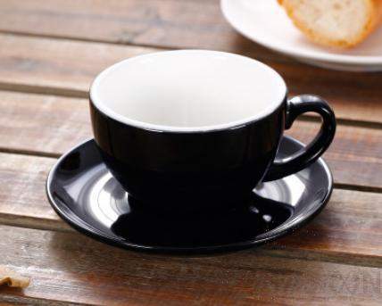Coffee Cup with Plate 150cc Black product image