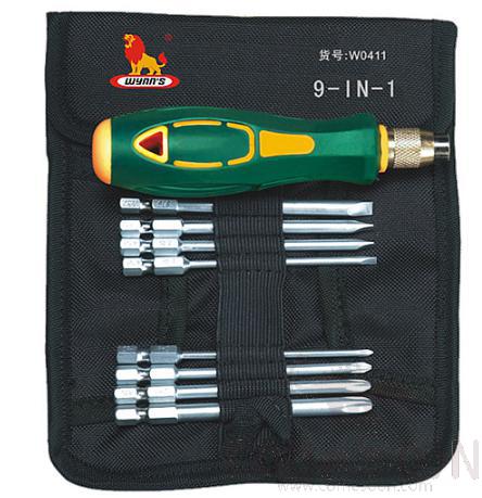 9 in 1 Screwdriver Set, Chrome Vanadium Steel+ Plastic Handle