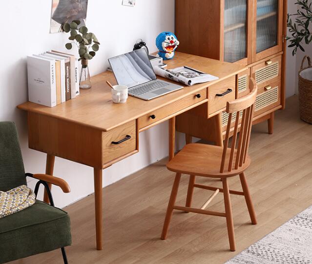 Solid Wood Office Desks and Chairs-a Set product image