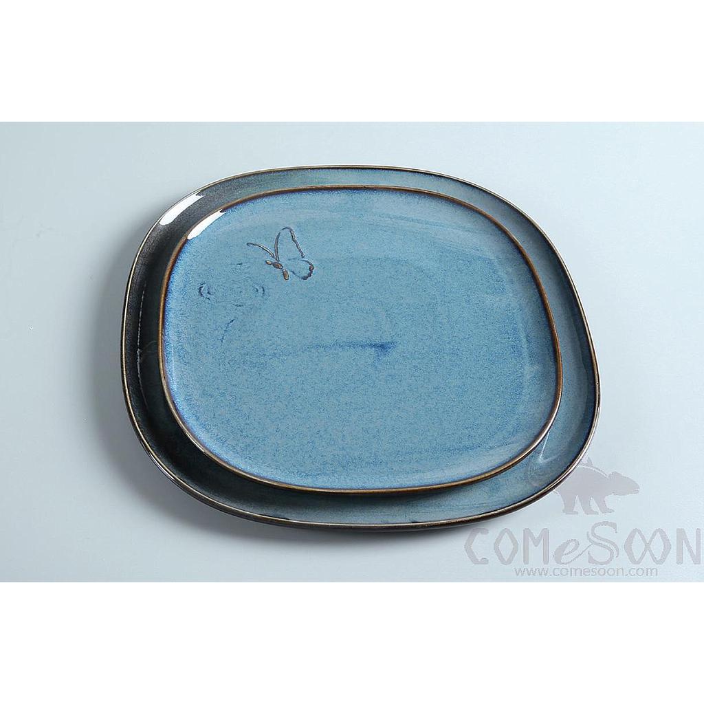 Fireworks Blue Series 10" Square Plate