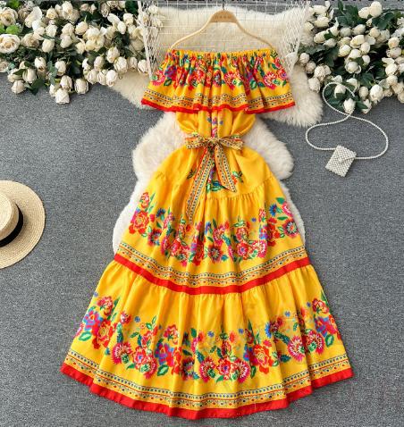 One Shoulder Dress, Polyester, XXL