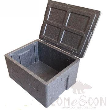 Grey Insulated Box, with Electrophoretic Hinges, PP, 66L