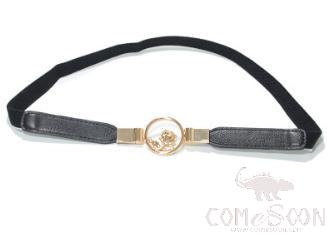 Belt-Elastic Cloth, Imitation Leather, Metal Buckle