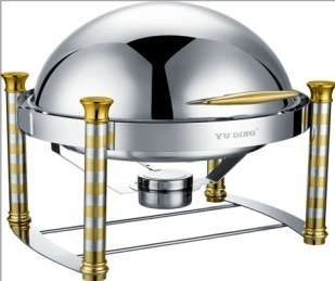 Z201 Series-Round Chafng Dish W/golden Feet