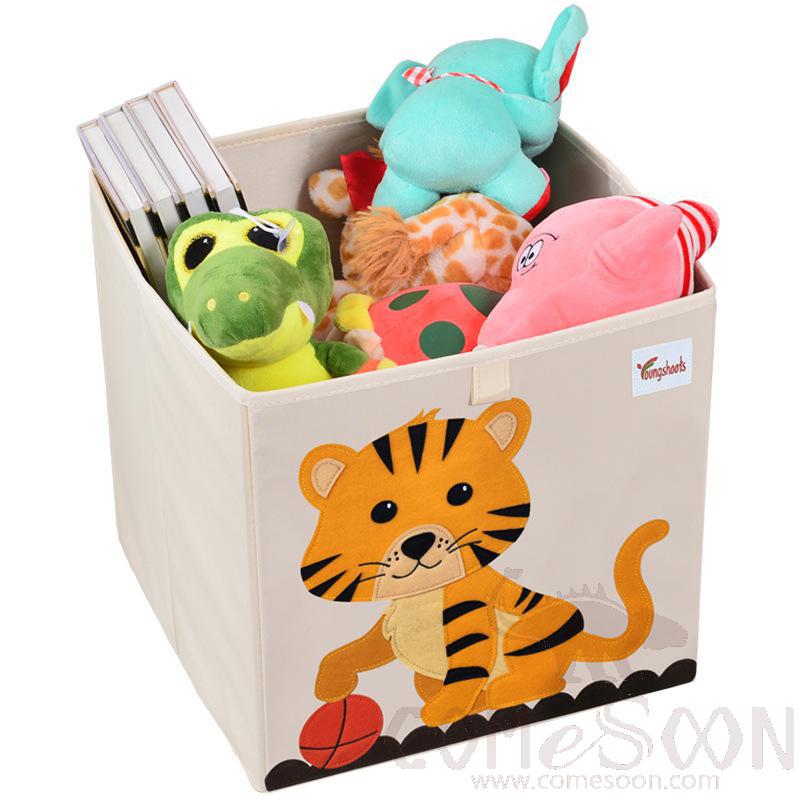 Linen Storage Basket-33*33*33cm, Waterproof Coating Canvas Linen+ Mdf Insert
