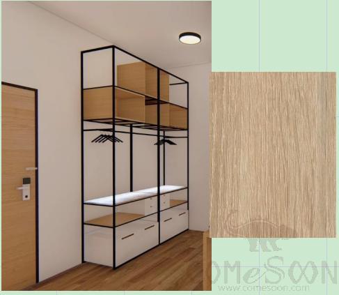 Open Wardrobe, Chipboard, 1300(W) X 600(D) X 2700(H) mm