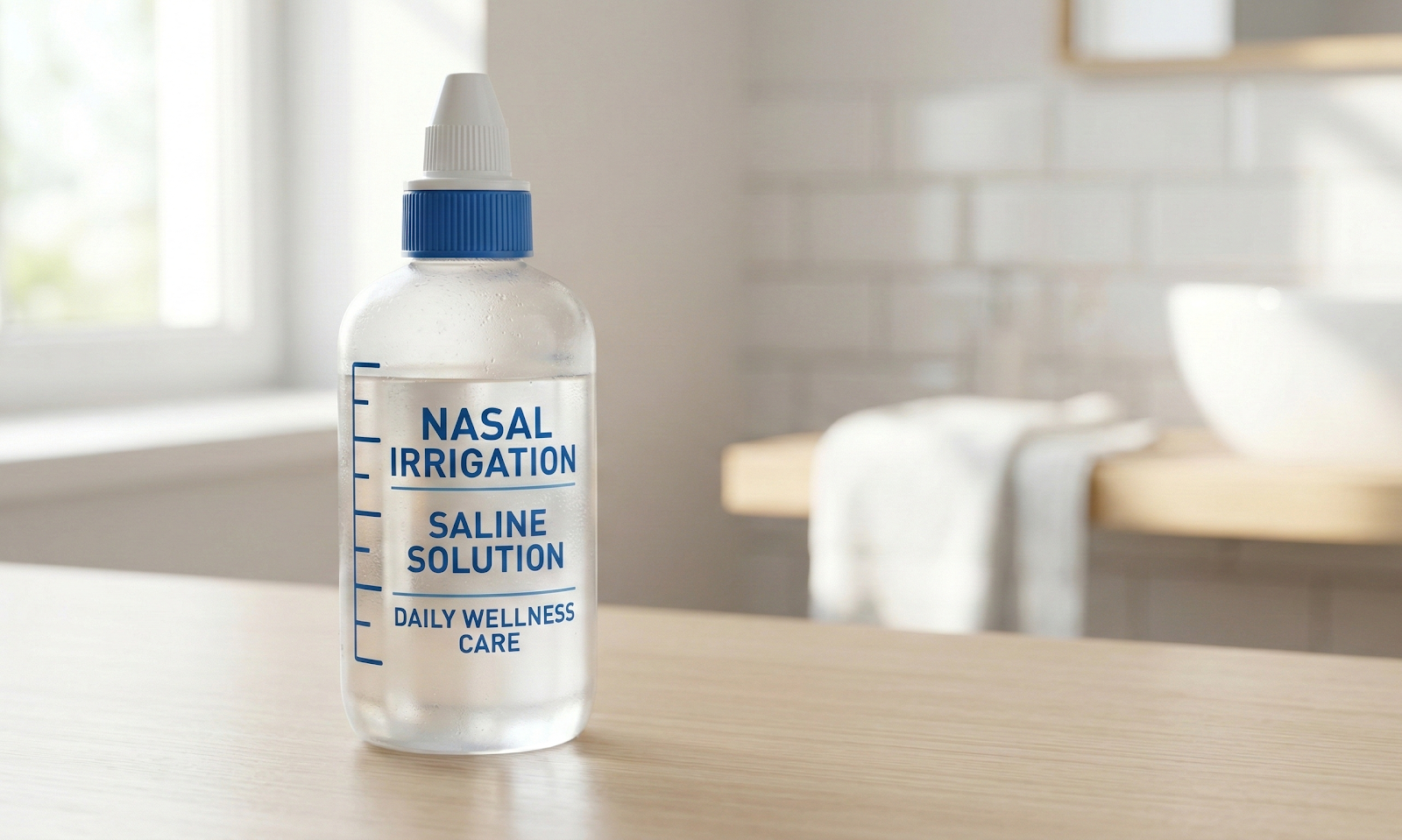 혈관운동성 비염 증상 완화를 위해 부어오른 코 점막의 수분을 빼주는 생리 식염수 코 세척 도구