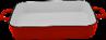 Red/white Rectangular Baking Pan, Cast Iron, 30*21*6cm