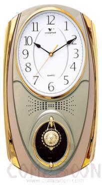 818b - Flower Arrangement - Wall Clock, ABS, L50*W27.5cm