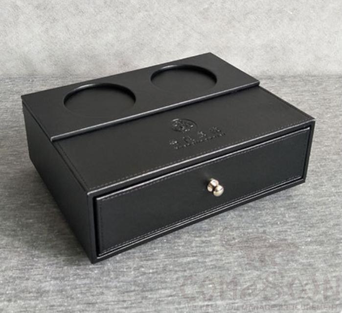 Vip Amenity Tray, Black Pu Leather, 260*195*85mm